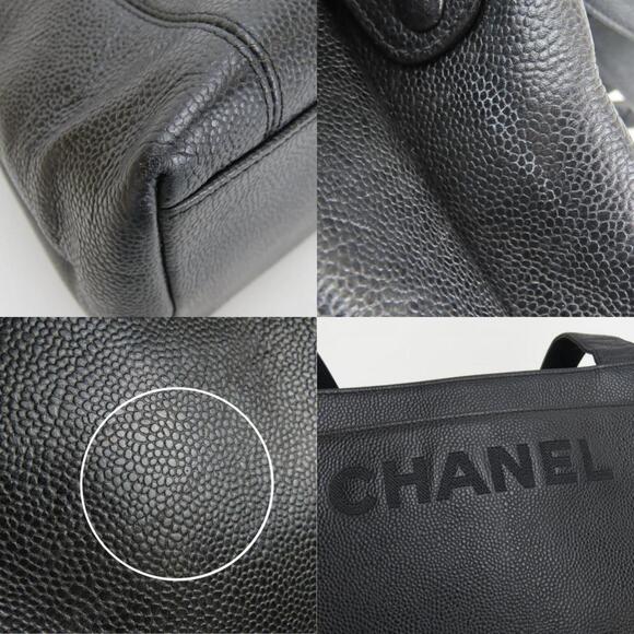 CHANEL Black Caviar Leather Tote Bag - Picture 6 of 11